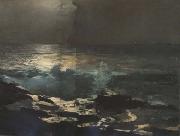 Winslow Homer Moonlight,Wood Island Light (mk44) china oil painting reproduction